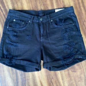 Rag & Bone Jean Denim Black Shorts